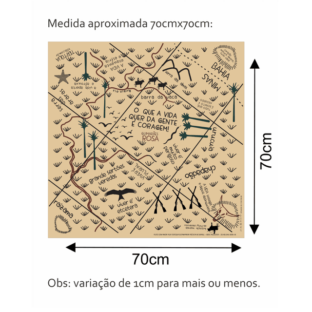 FUROSHIKI GUIMARÃES ROSA - CRU - 70X70