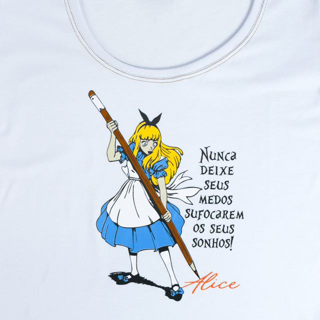 Babylook Mundo Alice - Branca