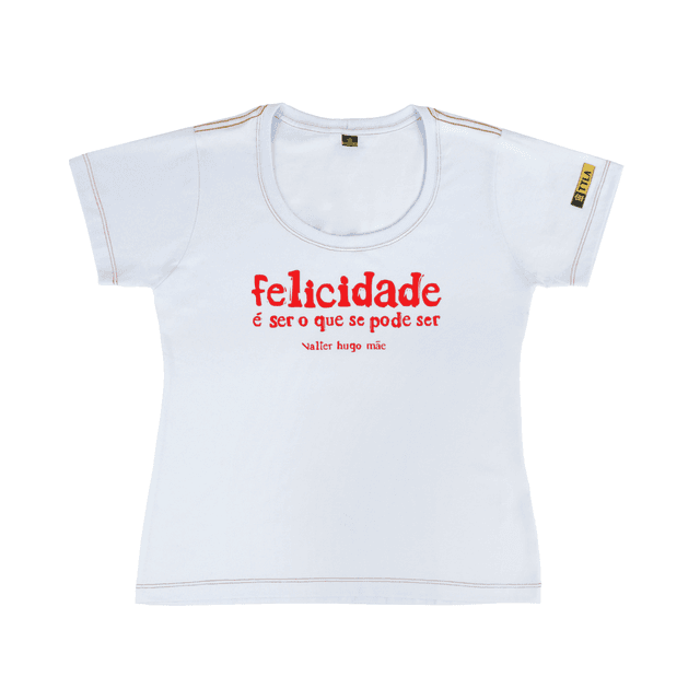 Babylook Valter Hugo Mãe Felicidade - Branca