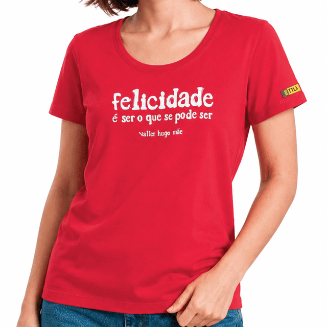 Babylook Valter Hugo Mãe Felicidade - Vermelha