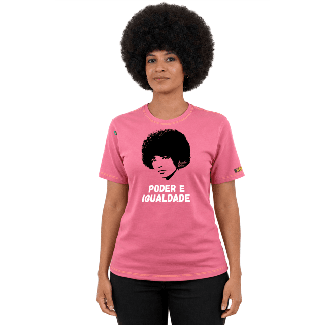 Camiseta Angela Davis - Goiaba