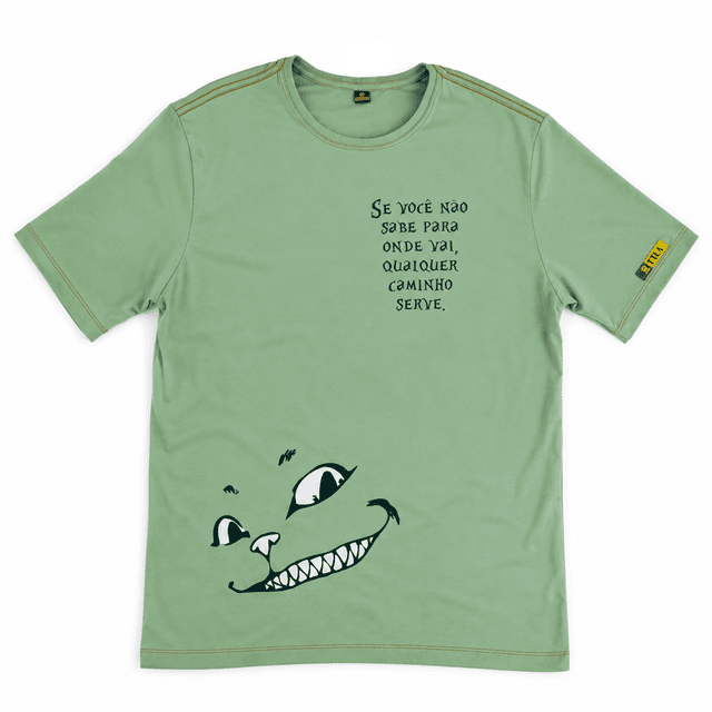 Camiseta Mundo Alice Gato - Verde