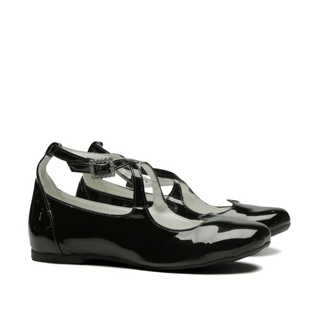 Sapatilha Verniz Preto Infantil Feminino Gats