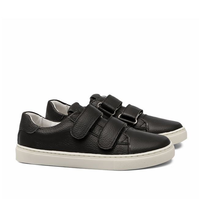 Tênis de Velcro Couro Preto outlet