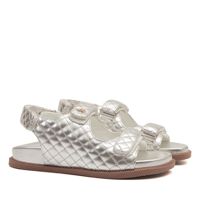 Sandália Papete Ipanema Prata Feminina Gats