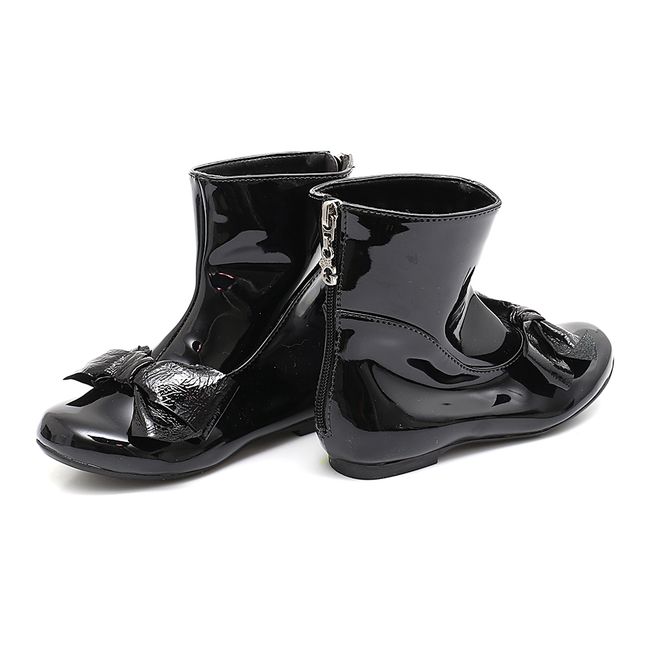 Bota preta shop verniz infantil
