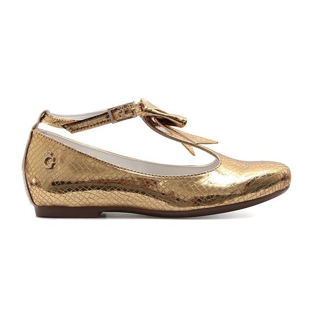 Sapato boneca infantil dourado sales