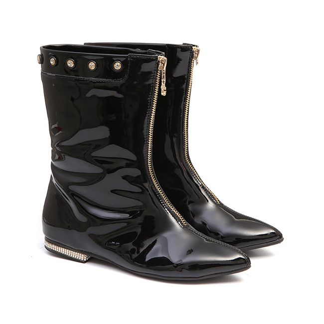 Bota de Verniz Preto Infantil Gats