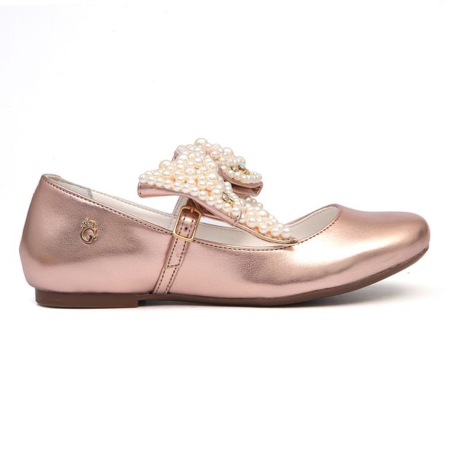 Sapato Boneca Laço Pérolas