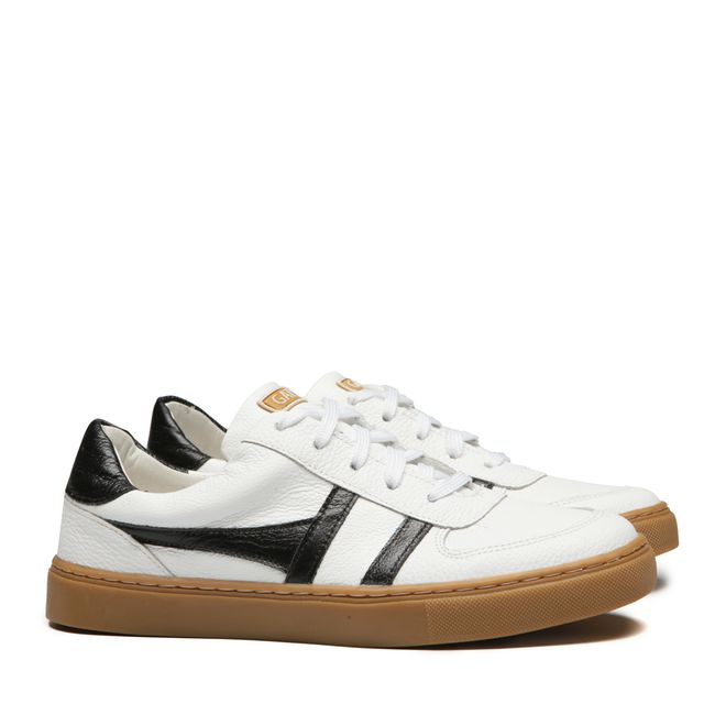 Tênis Bow Branco e Preto Infantil Gats
