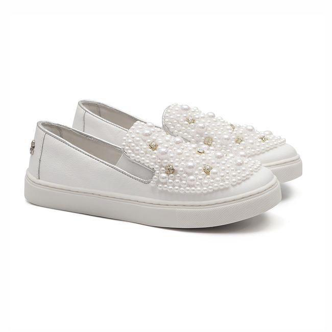 Tênis Slip On Pérolas Infantil