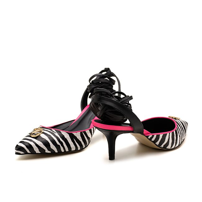 Zebra slingbacks cheap