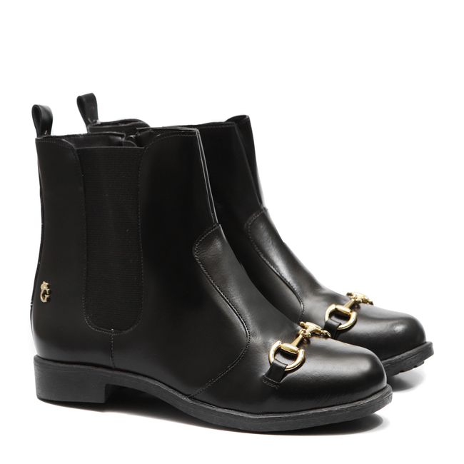 Bota Coturno Fivela Preto Infantil