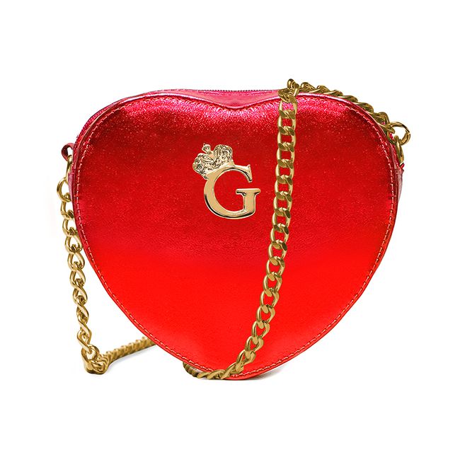 Bolsa Coração Cristal Vermelho
