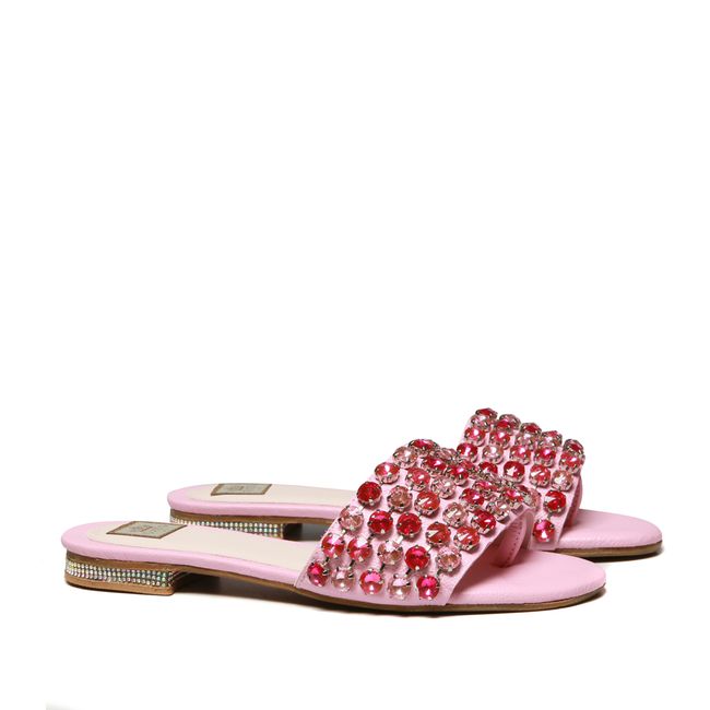 Flat Rosa Strass Rosa Gats 