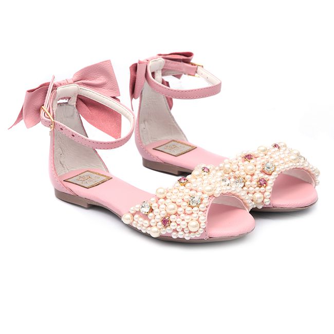 Peep Toe Perolas Infantil Gats