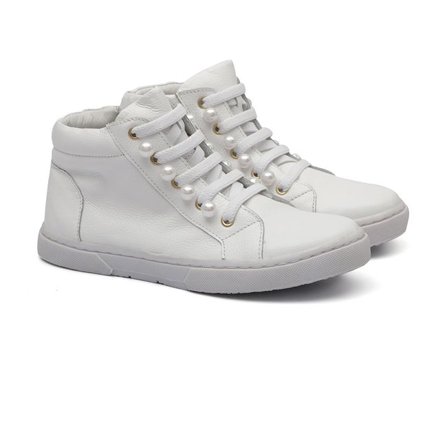 Tênis Sneaker Pérolas Branco