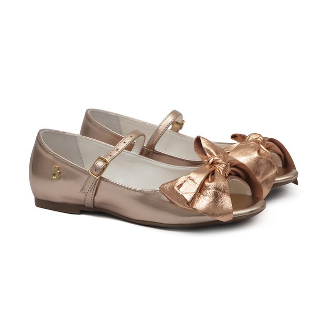 Peep Toe Laço Cobre