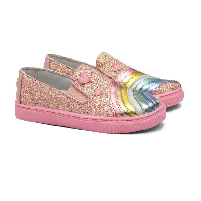 Tênis Rosa Arco-Íris Glitter Infantil Gats - 1121