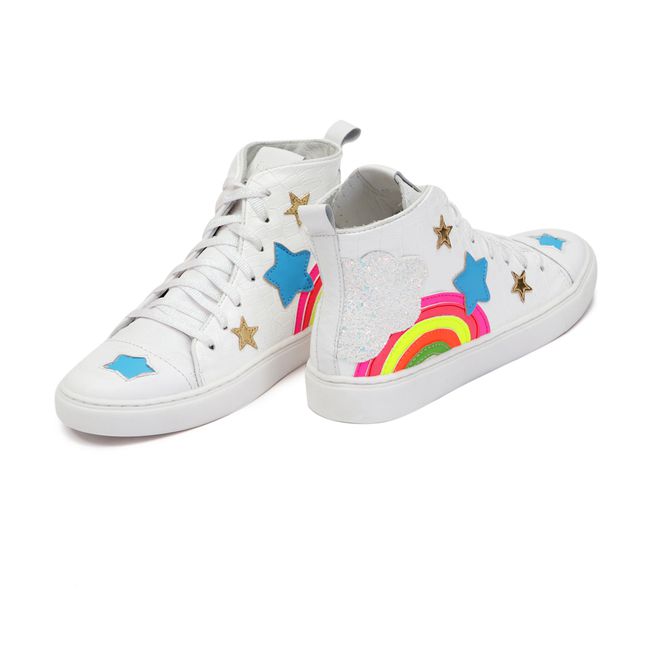 Tenis vans store branco arco iris
