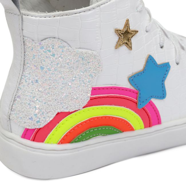Tenis Cano Alto Arco Iris Branco 7005 GATS