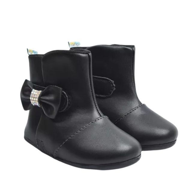 Bota Infantil Ortofino Feminina Preta - Ref038 - LEPETI 