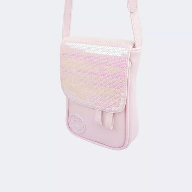 Bolsa Pampili Tiracolo Infantil Paetê Rosa Suspiro... - LEPETI 