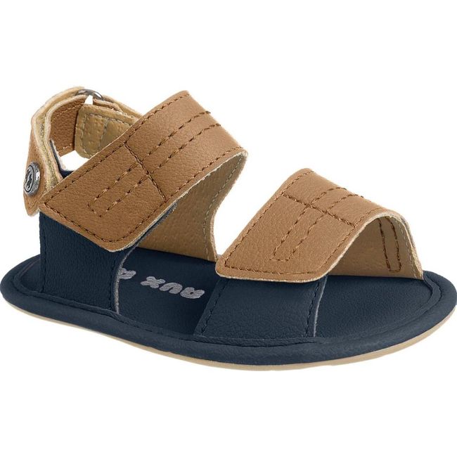Sandália Infantil Xuá Xuá Masculina Velcro Marinho... - LEPETI 