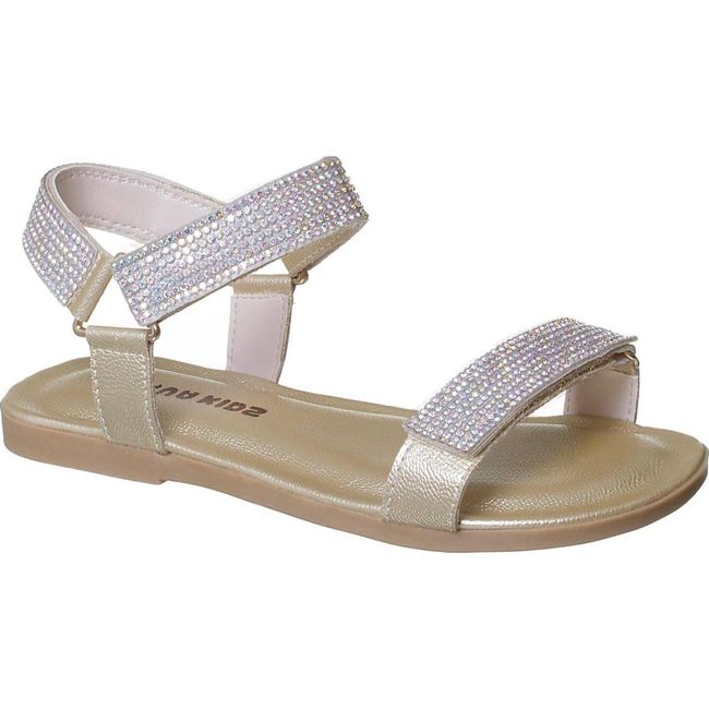 Sandália Infantil Xuá Xuá Feminina Ouro Strass - R... - LEPETI 