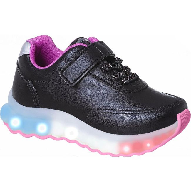 Tênis Infantil Xuá Xuá Feminino Preto Led - Ref217... - LEPETI 