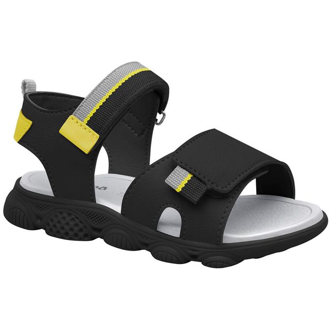 Sandália Infantil Ortofino Masculino Preto - Ref25... - LEPETI 