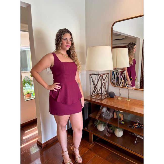 Vestido Feminino Amanda Vinho - Ref315 - LEPETI 