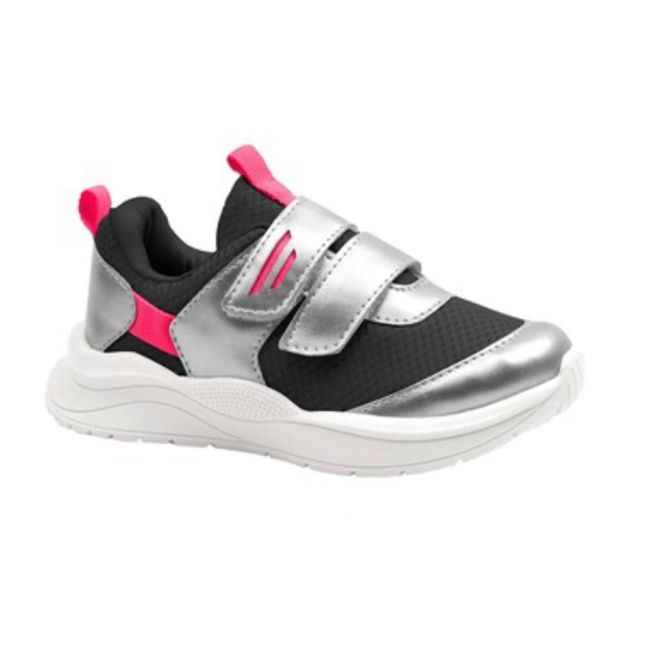 Tênis Infantil Ortofino Feminino Preto/Prata - Ref... - LEPETI 