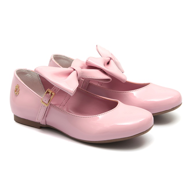 Sapato Boneca Laço Rosa Infantil Gats 