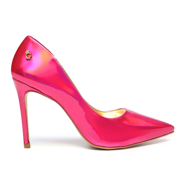 Sapato Scarpin Salto Alto Valentina Espelhado Pink