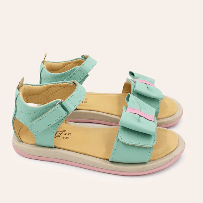 Sandália Infantil Blue Feminina Emma Verde Agua - ... - LEPETI 