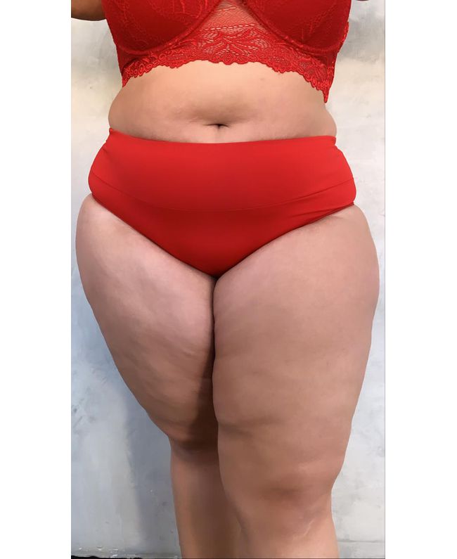 Calcinha feminina Plus Size Premium 006.08 Vermelha Conforto