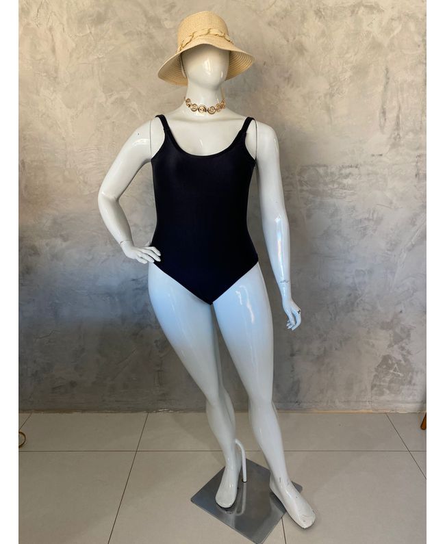 Maiô Plus Size Sereia Preto com regulagem nas alça... - JOYCE PRADO
