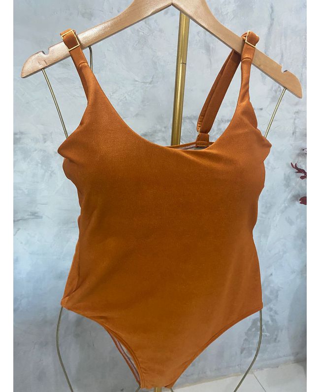 Maiô Plus Size Sereia Terracota com regulagem nas ... - JOYCE PRADO