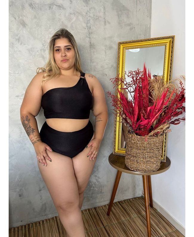 Biquíni Plus Size Nula Manga Preto com Hot pant co... - JOYCE PRADO