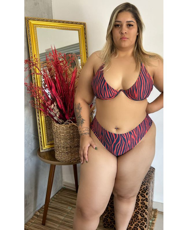 Biquíni Plus Size Aro Único Fio Duplo Zebra Terra ... - JOYCE PRADO