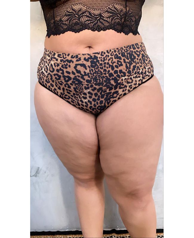 Calcinha feminina Plus Size Premium Conforto Onça 006.04