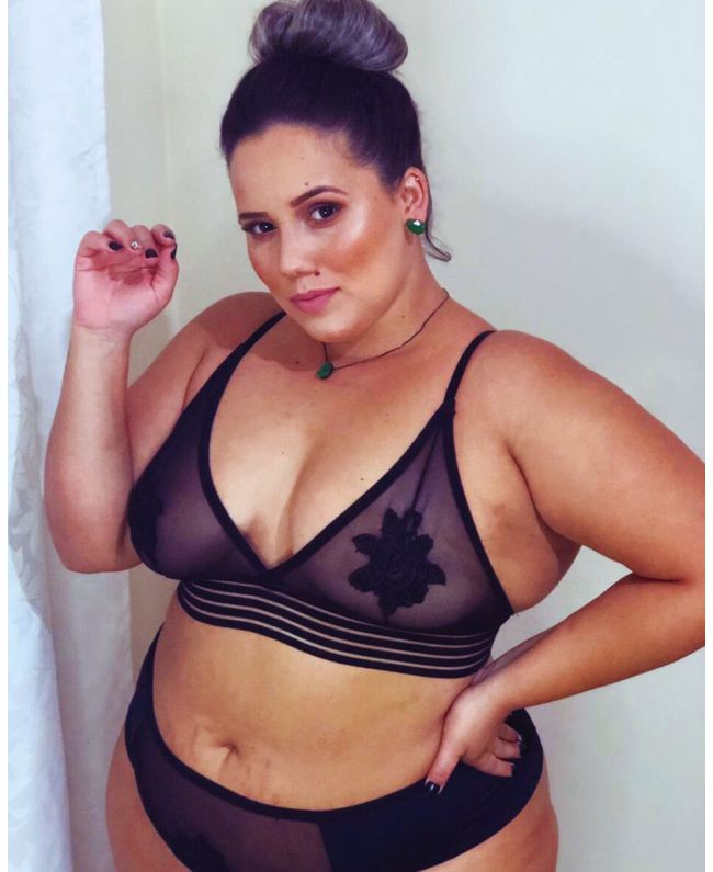 Conjunto Premium Plus Size Ilusion Tulle Flor Grip... - JOYCE PRADO