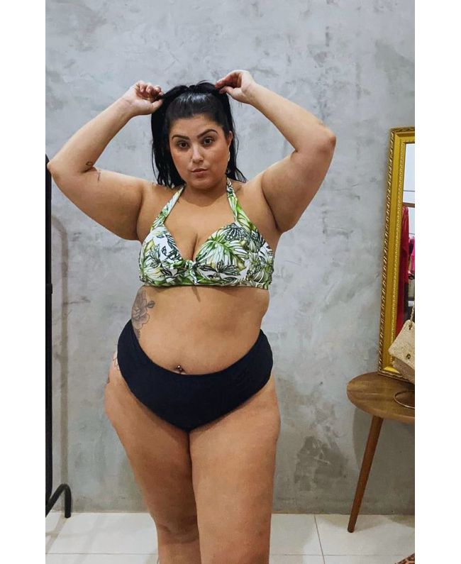 Biquíni Nó na frente Estampado com calcinha 045 Bá... - JOYCE PRADO