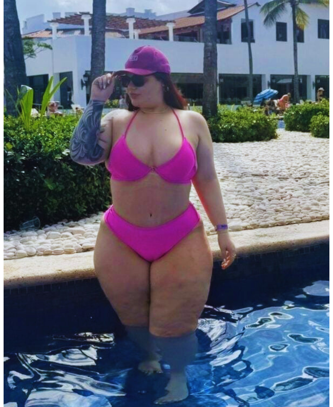 Biquíni Plus Size Aro Único Fio Duplo Rosa