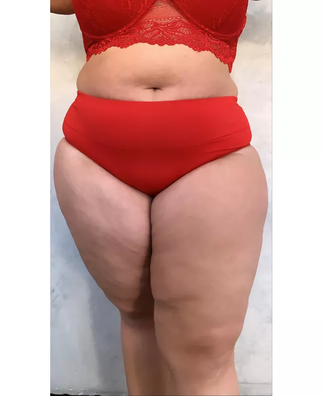 Calcinha feminina Plus Size Premium 006.08 Vermelha Conforto