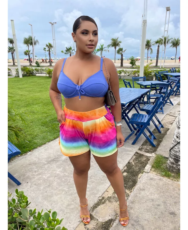 Short Plus Size Tie-dye