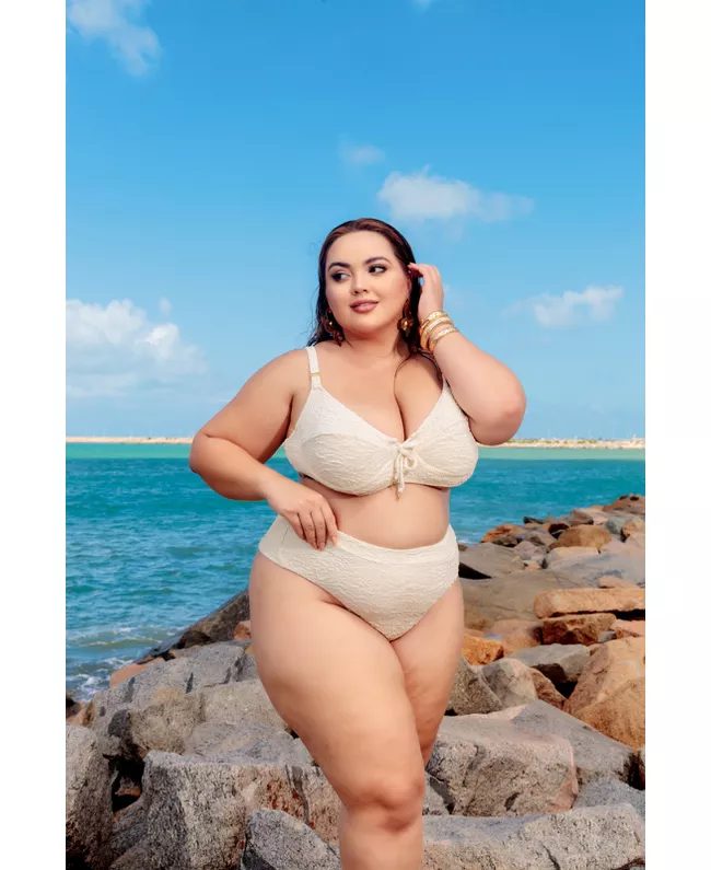 Biquini Meia Taça Caribe Wisor White com calcinha ... - JOYCE PRADO
