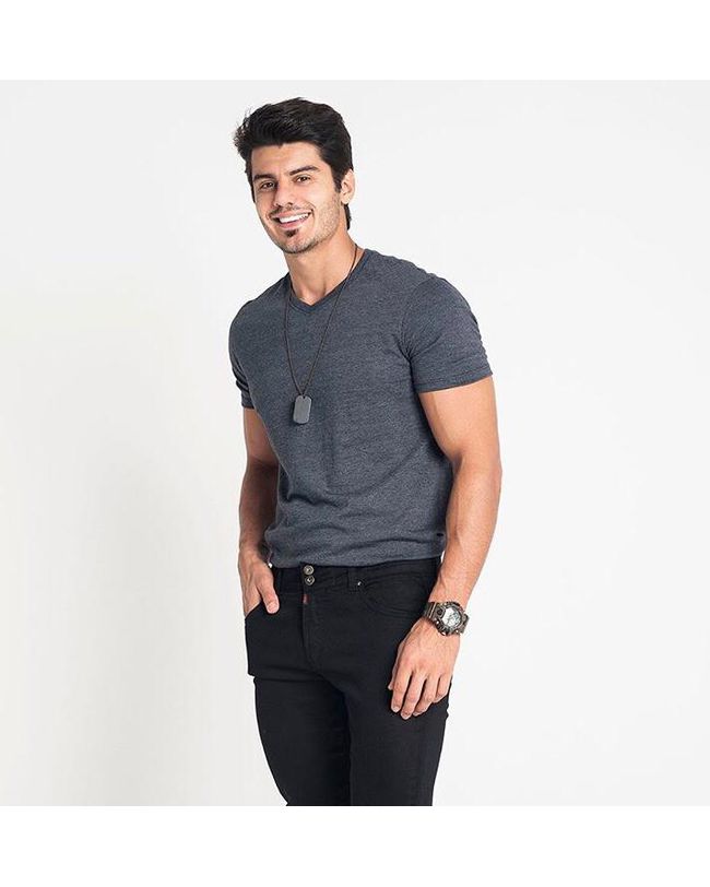 Calça Masculina Edwin Preta Sarja Super Skinny