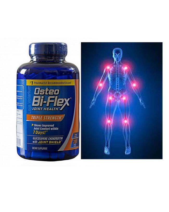 OSTEO BI-FLEX SUPLEMENTO PARA ARTICULAÇÕES IMPORTADO ESTADOS UNIDOS 200 TABLETES